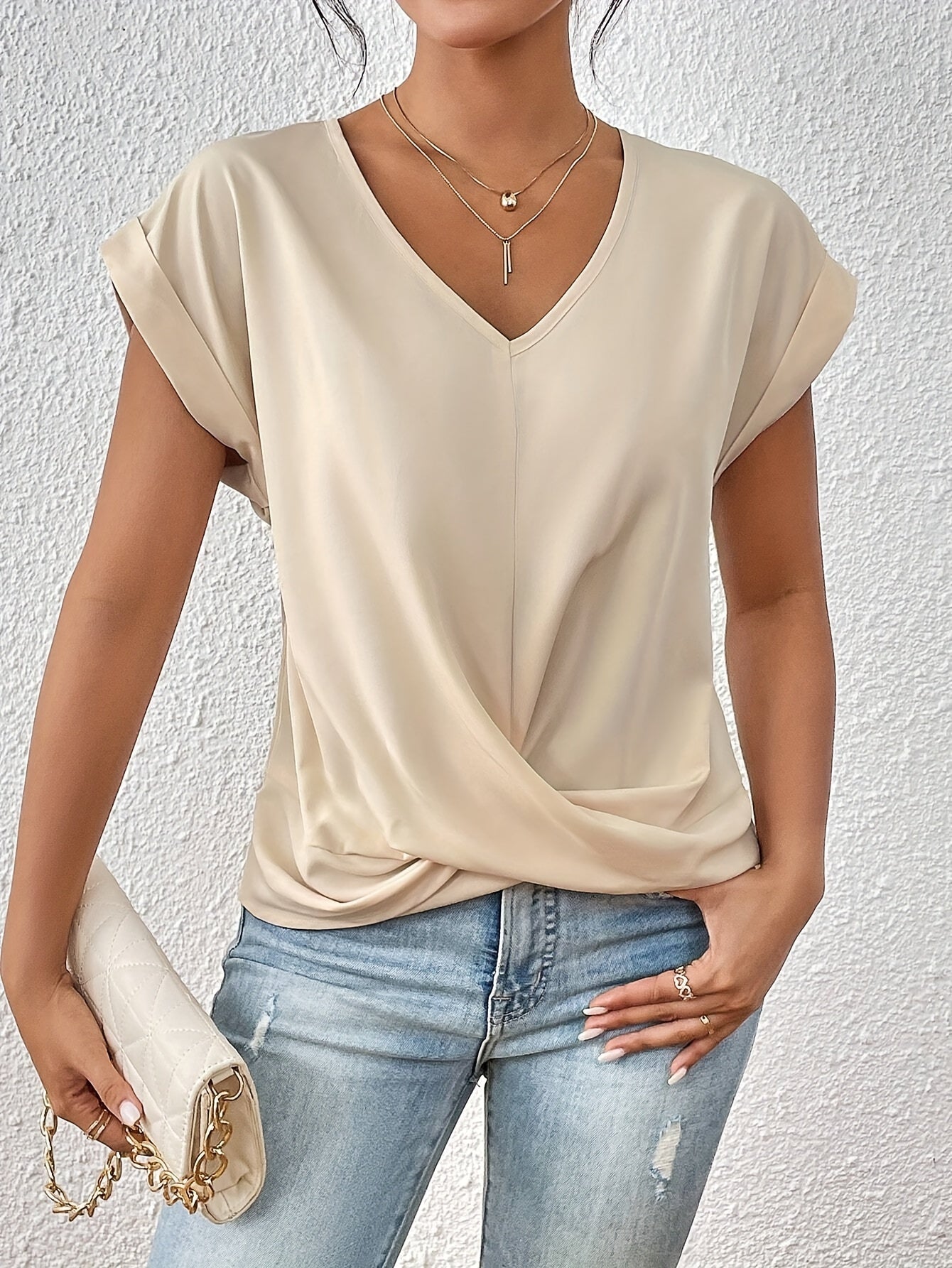 Isabel™ | Casual T-shirt med V-hal